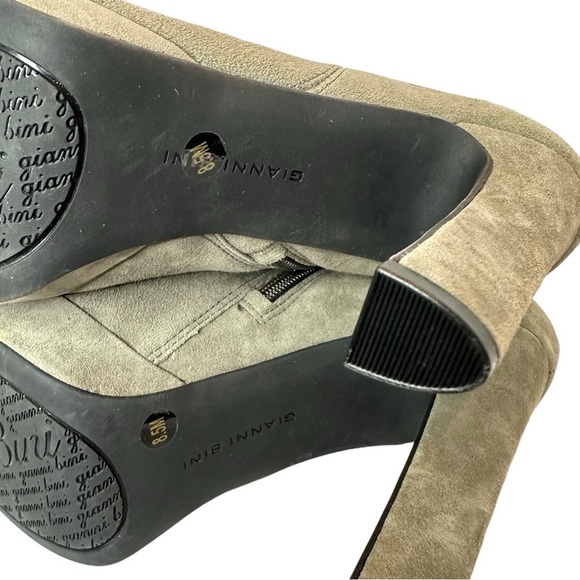 Gianni Bini Women’s Gray Leather Heeled Booties Size 8.5M - Picture 10 of 14